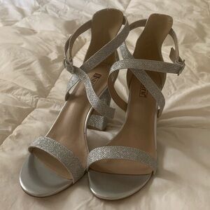 IDIFU silver strappy heels